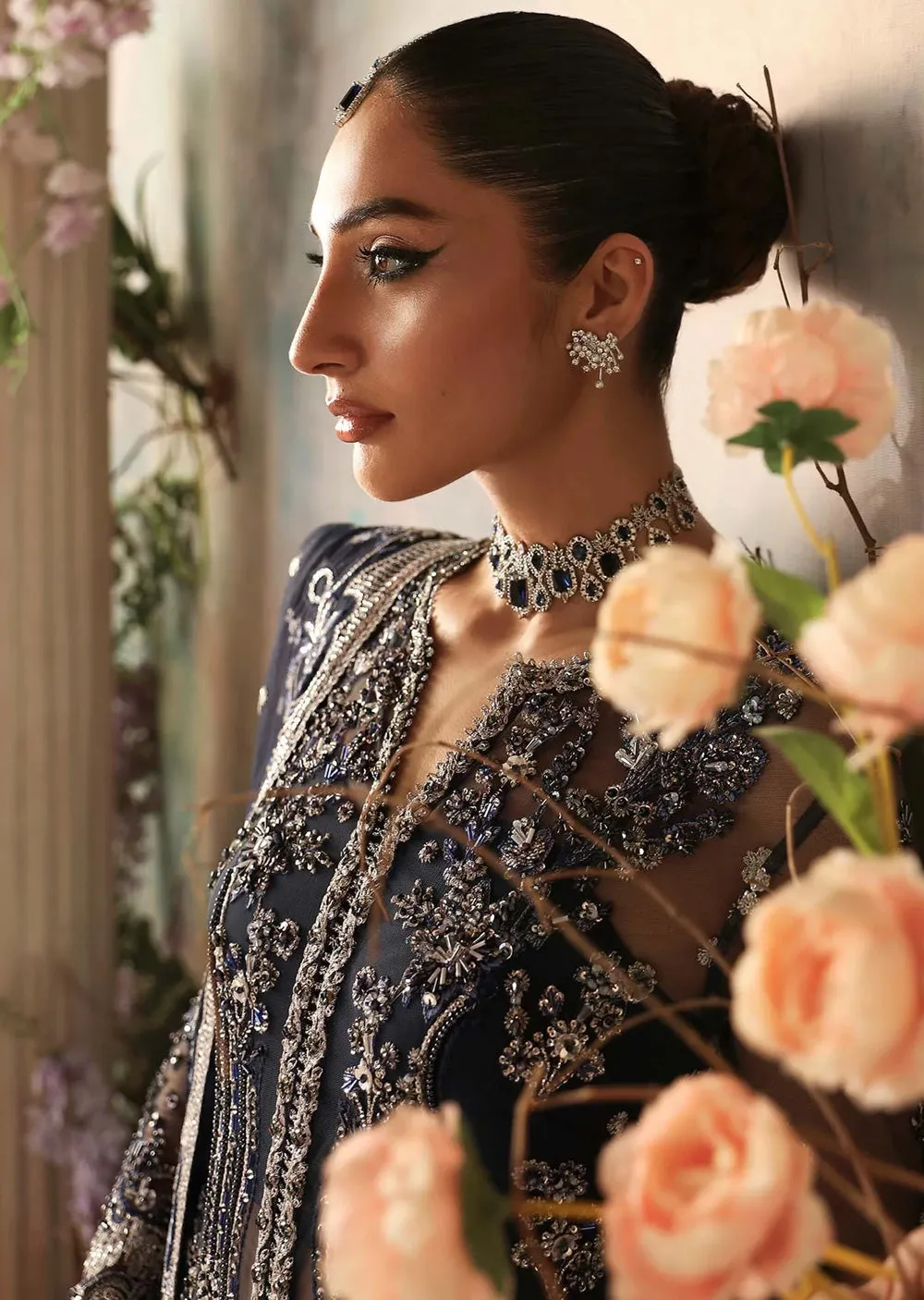 AKB-1539 - Azur - Unstitched - Aleia Luxury Formals by Akbar Aslam 2024