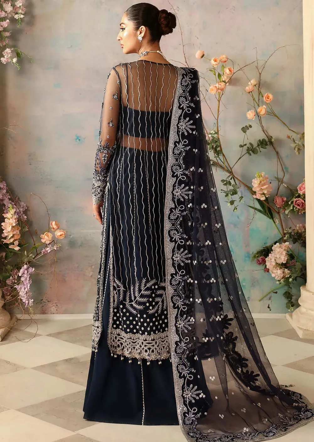 AKB-1539 - Azur - Unstitched - Aleia Luxury Formals by Akbar Aslam 2024