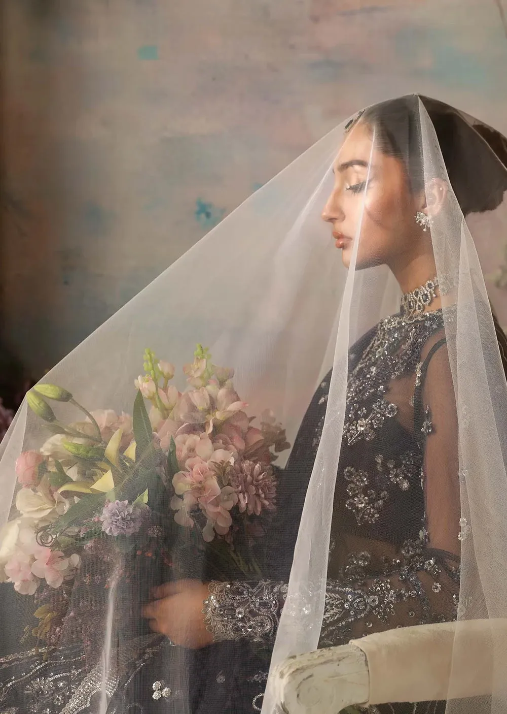 AKB-1539 - Azur - Unstitched - Aleia Luxury Formals by Akbar Aslam 2024