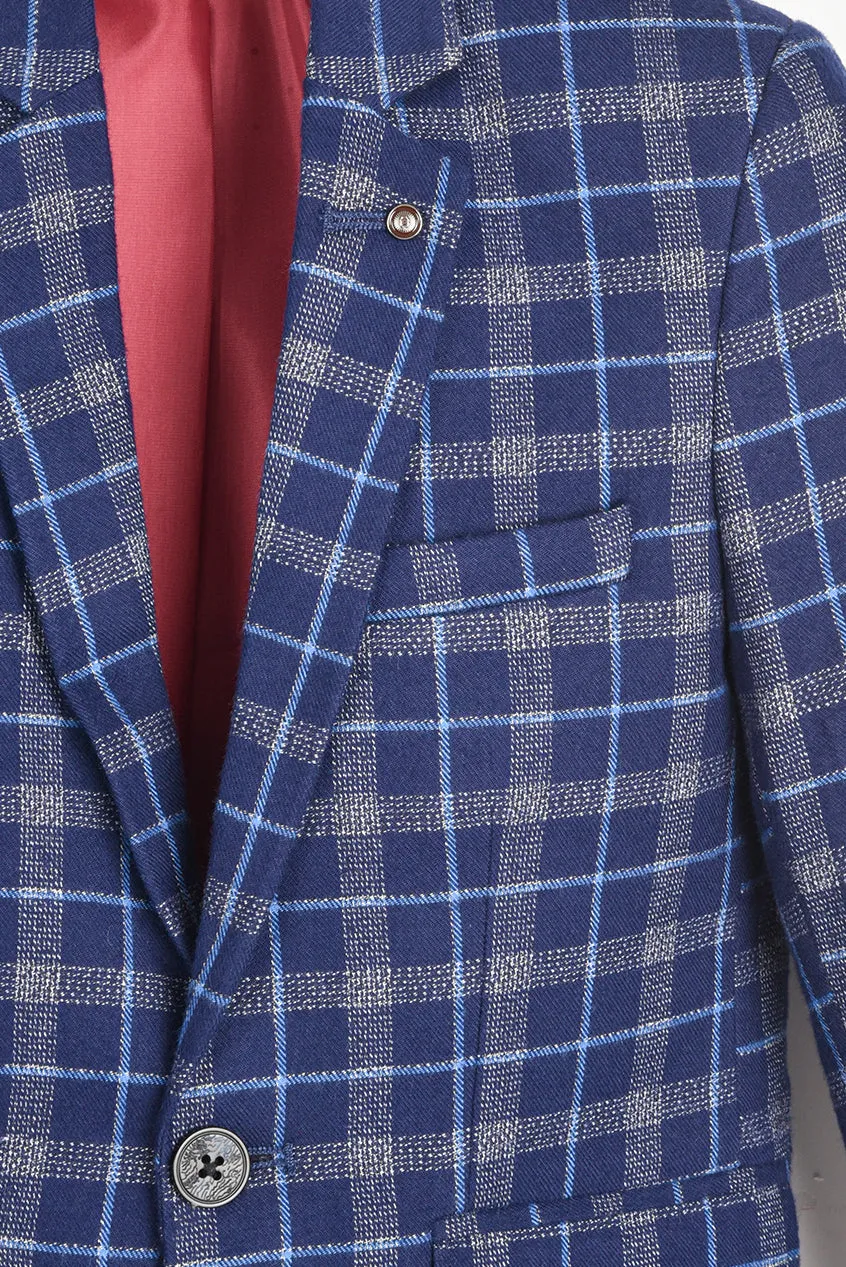 Classic Blue Checkered Coat