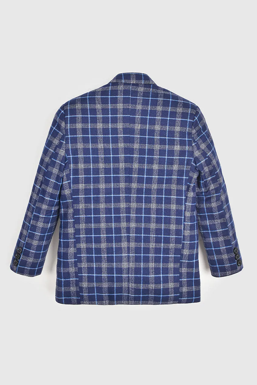 Classic Blue Checkered Coat