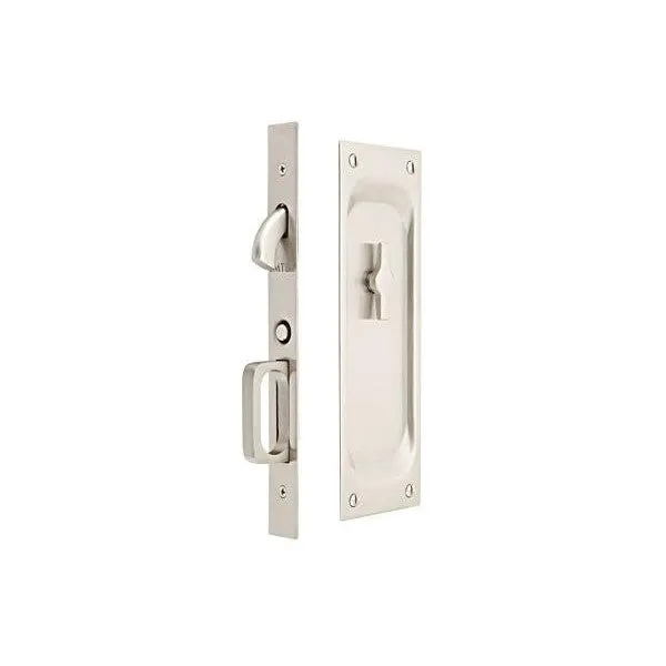 Emtek Sandcast Bronze Rustic Modern Rectangular Mortise Pocket Door (Several Finishes Available)