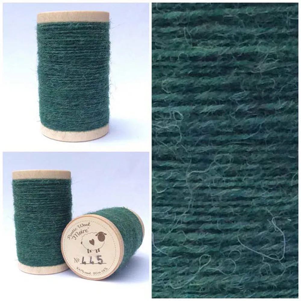 EVERGREEN Hand Dyed Fat QUARTER Wool Fabric for Wool Applique and Rug Hooking