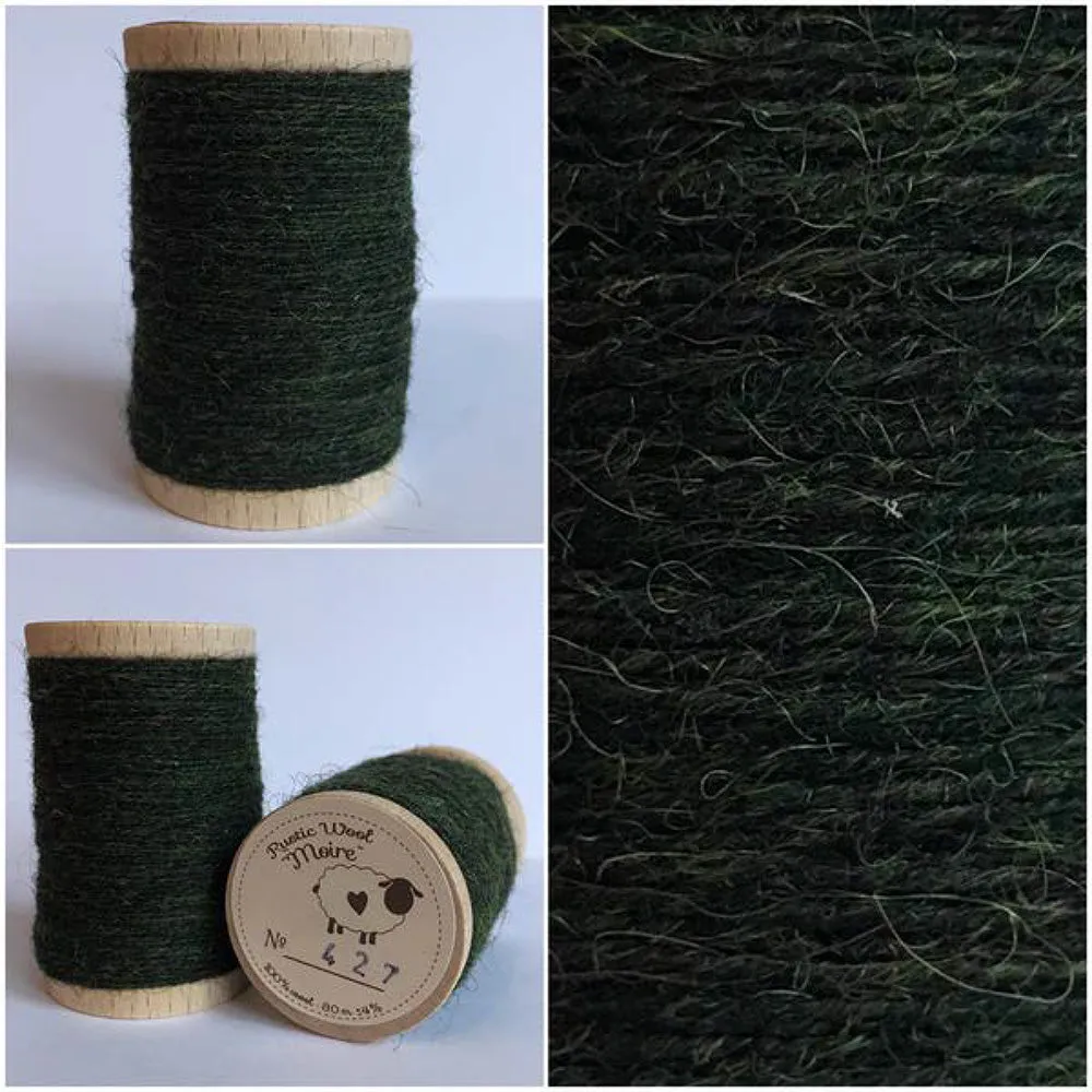 EVERGREEN Hand Dyed Fat QUARTER Wool Fabric for Wool Applique and Rug Hooking