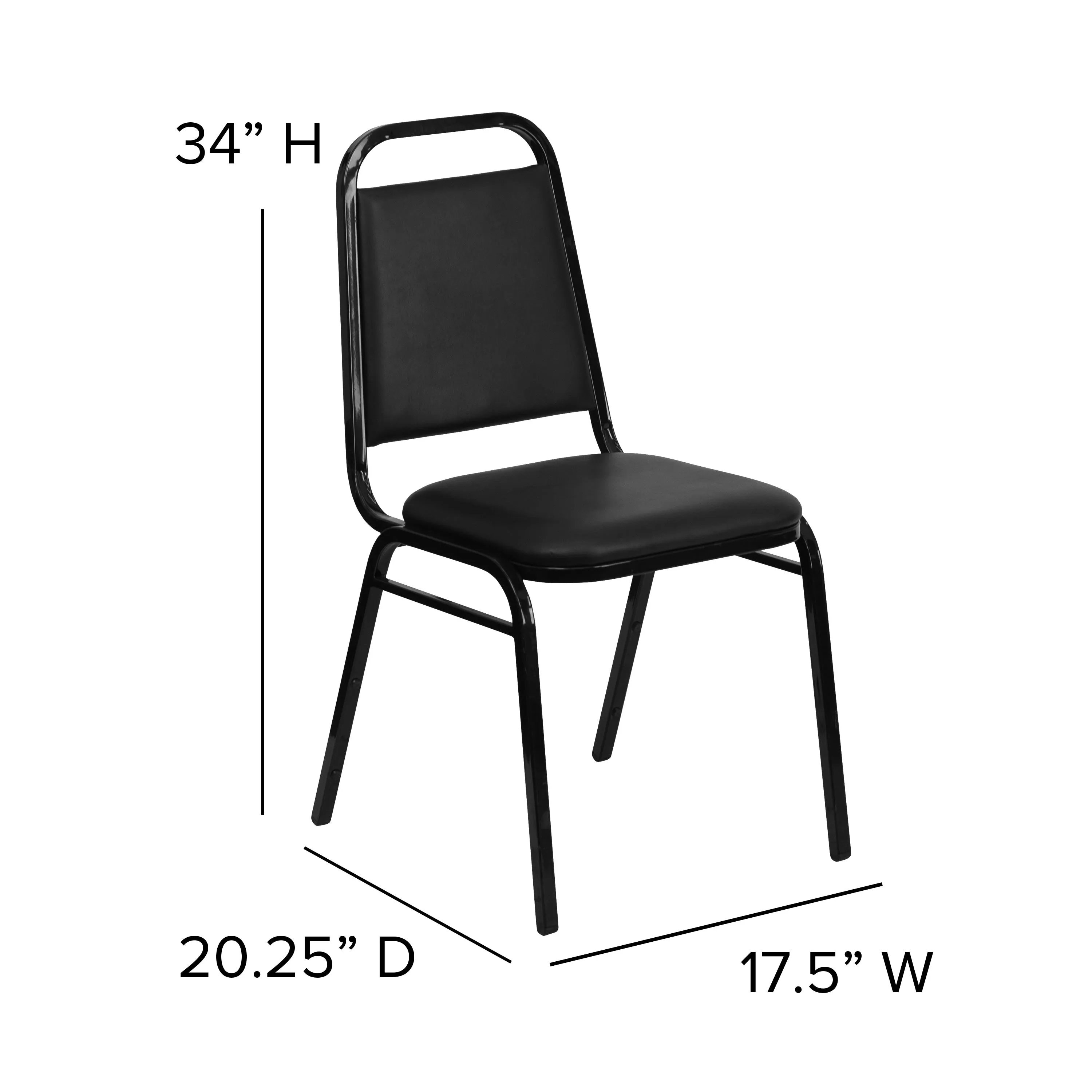 HERCULES Series Trapezoidal Back Stacking Banquet Chair with 1.5" Thick Seat