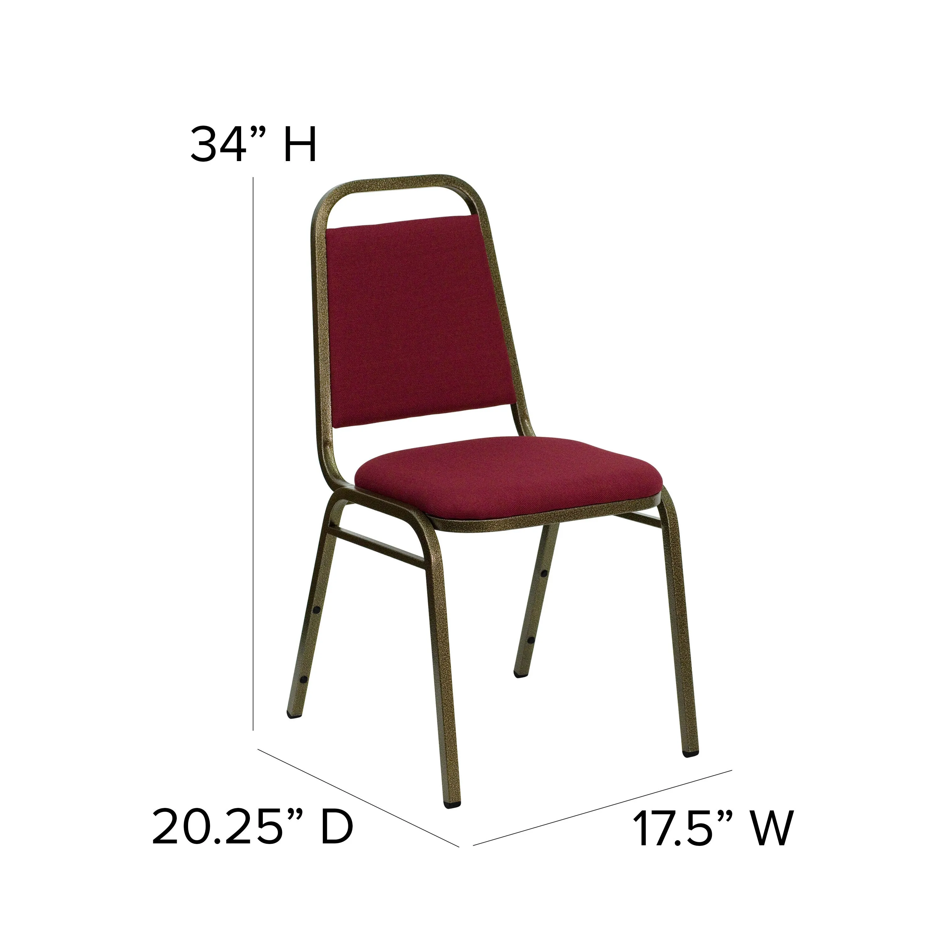 HERCULES Series Trapezoidal Back Stacking Banquet Chair with 1.5" Thick Seat