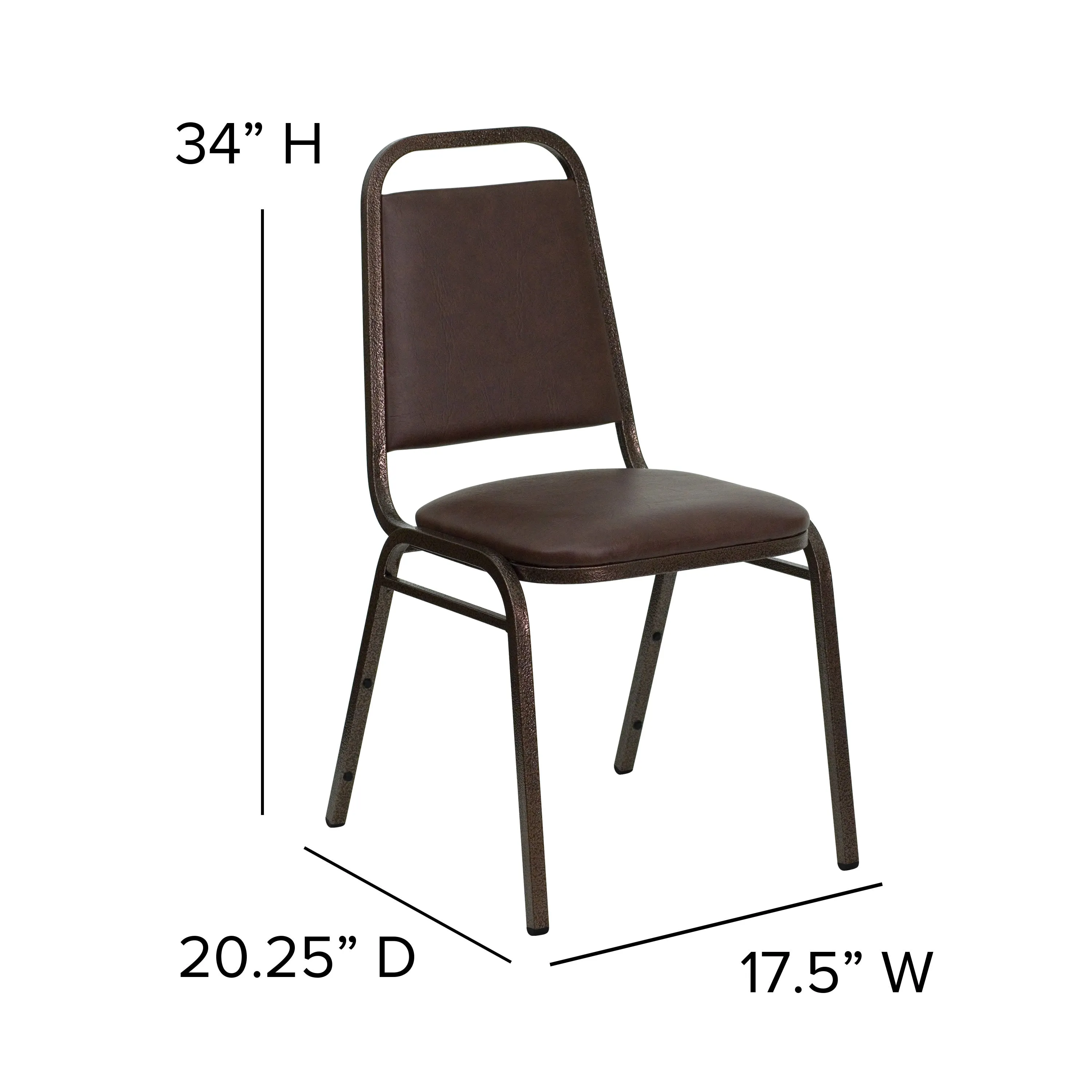 HERCULES Series Trapezoidal Back Stacking Banquet Chair with 1.5" Thick Seat