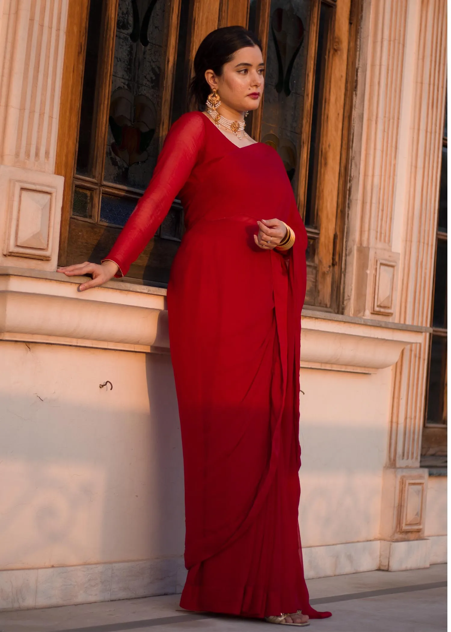 Hn by Hamna - RED SAREE