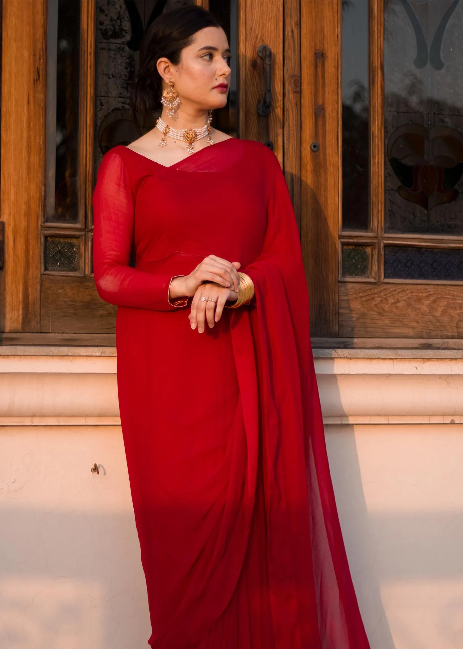 Hn by Hamna - RED SAREE