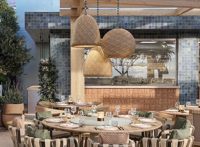 Indoor/Outdoor Wicker Weave Pendants