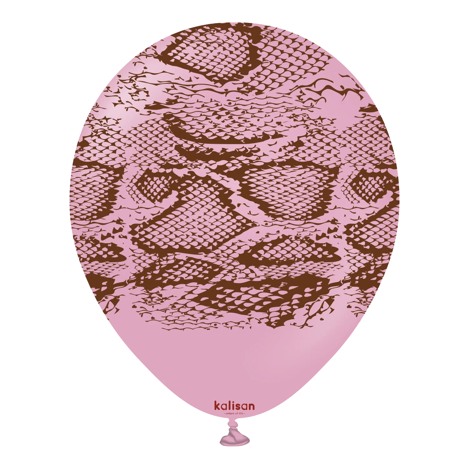 Kalisan 12" Snake Printed Retro Dusty Rose Latex Balloon, 25 pieces