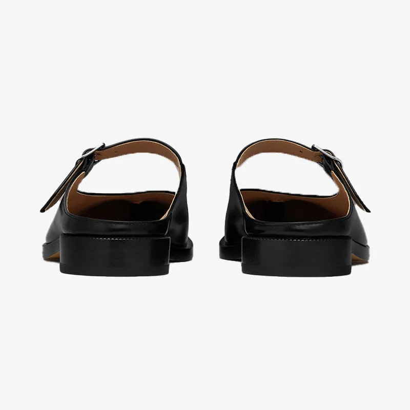 Leather Tabi Sandals with Adjustable Buckle