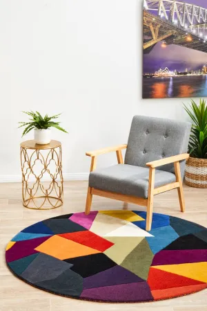 Matrix 906 Round Rug (Crayon) by Rug Culture