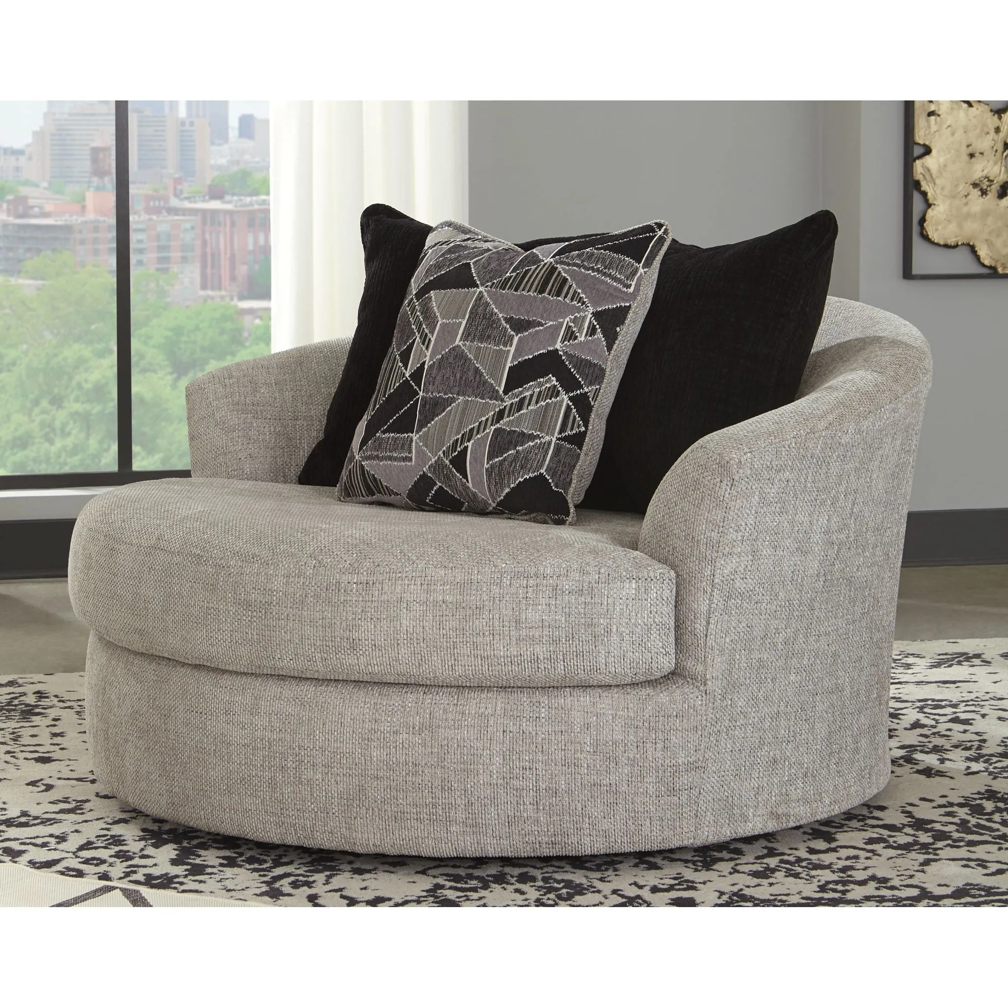 Megginson Oversize Swivel Accent Chair