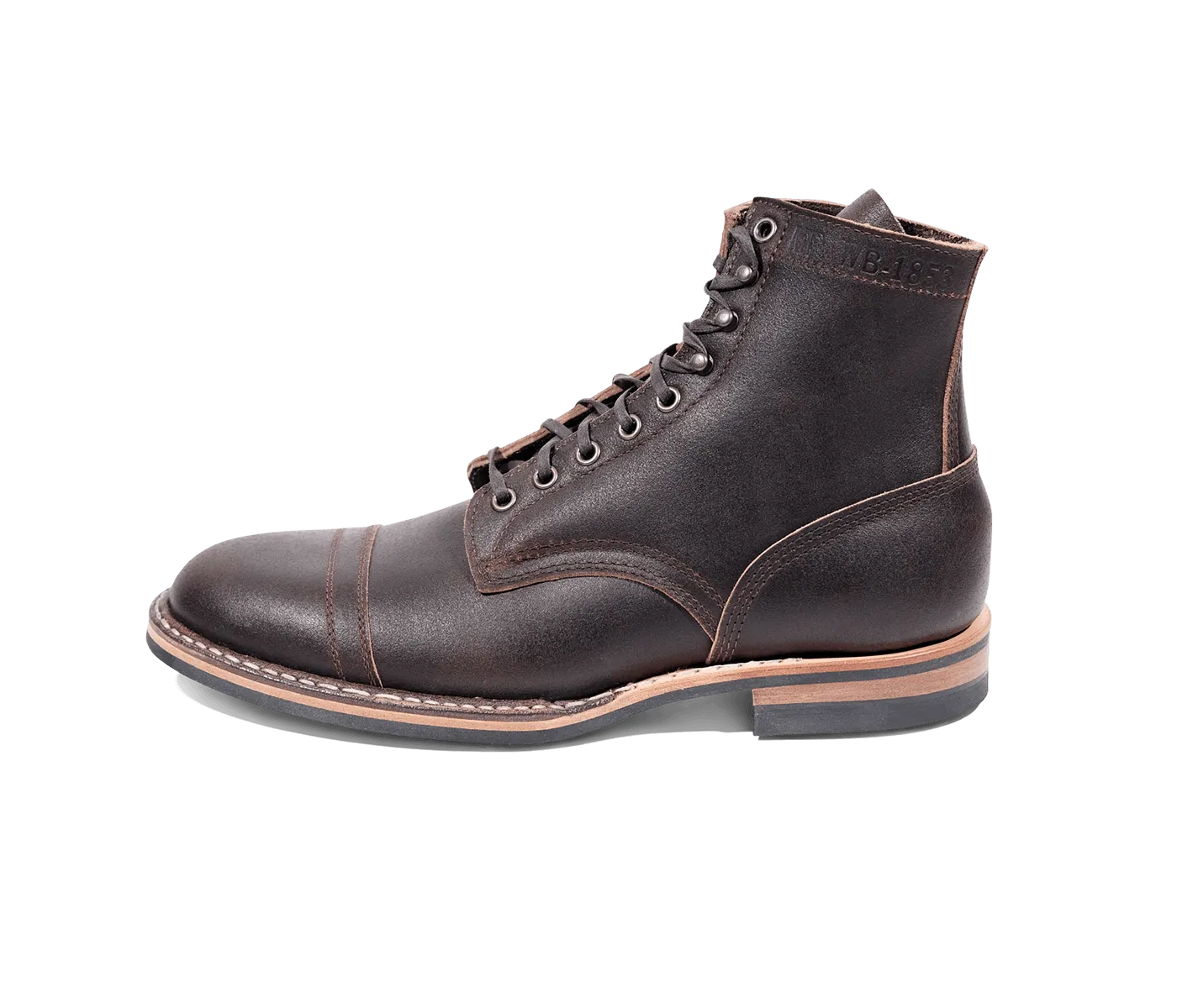 MP-Sherman Toe Cap (Dainite Sole) - Waxed Flesh