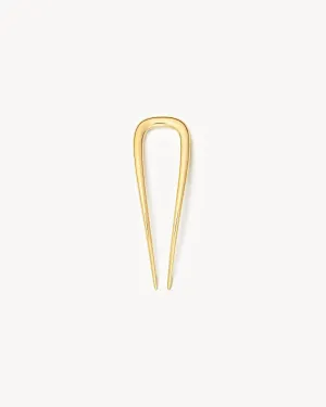 Petite Oval French Hair Pin in Gold by Machete