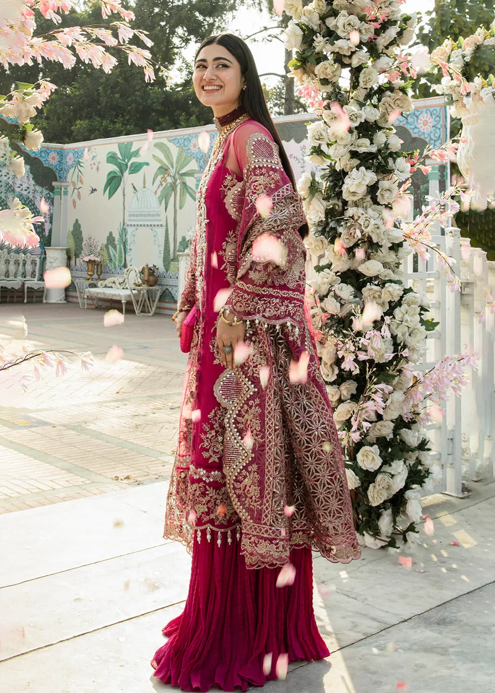 Pink Pakistani Sharara Suit | Imrozia Serene Mehram Brides '23 | SB-11 - JUSTAJOO