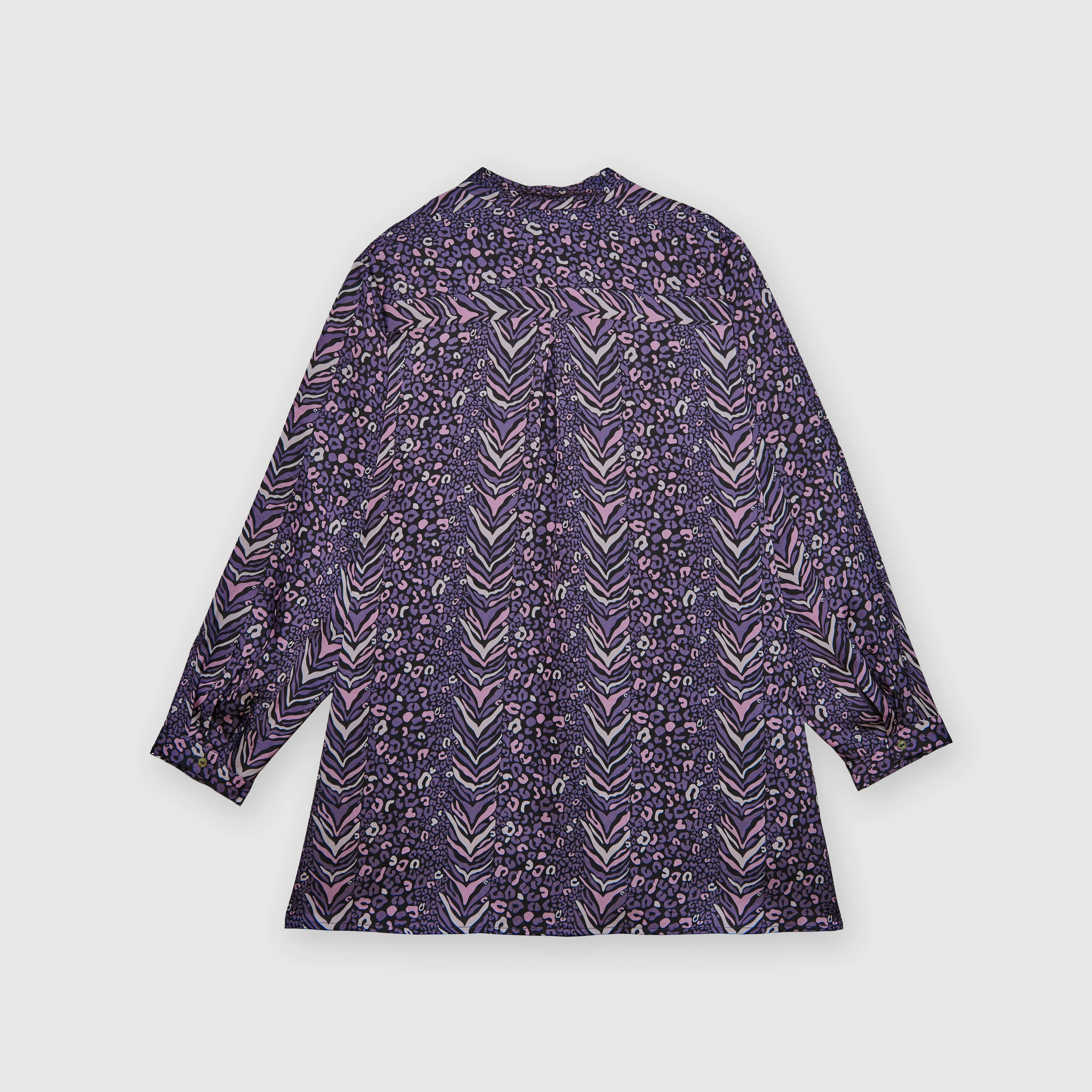 Printed Stand Collar Shirt