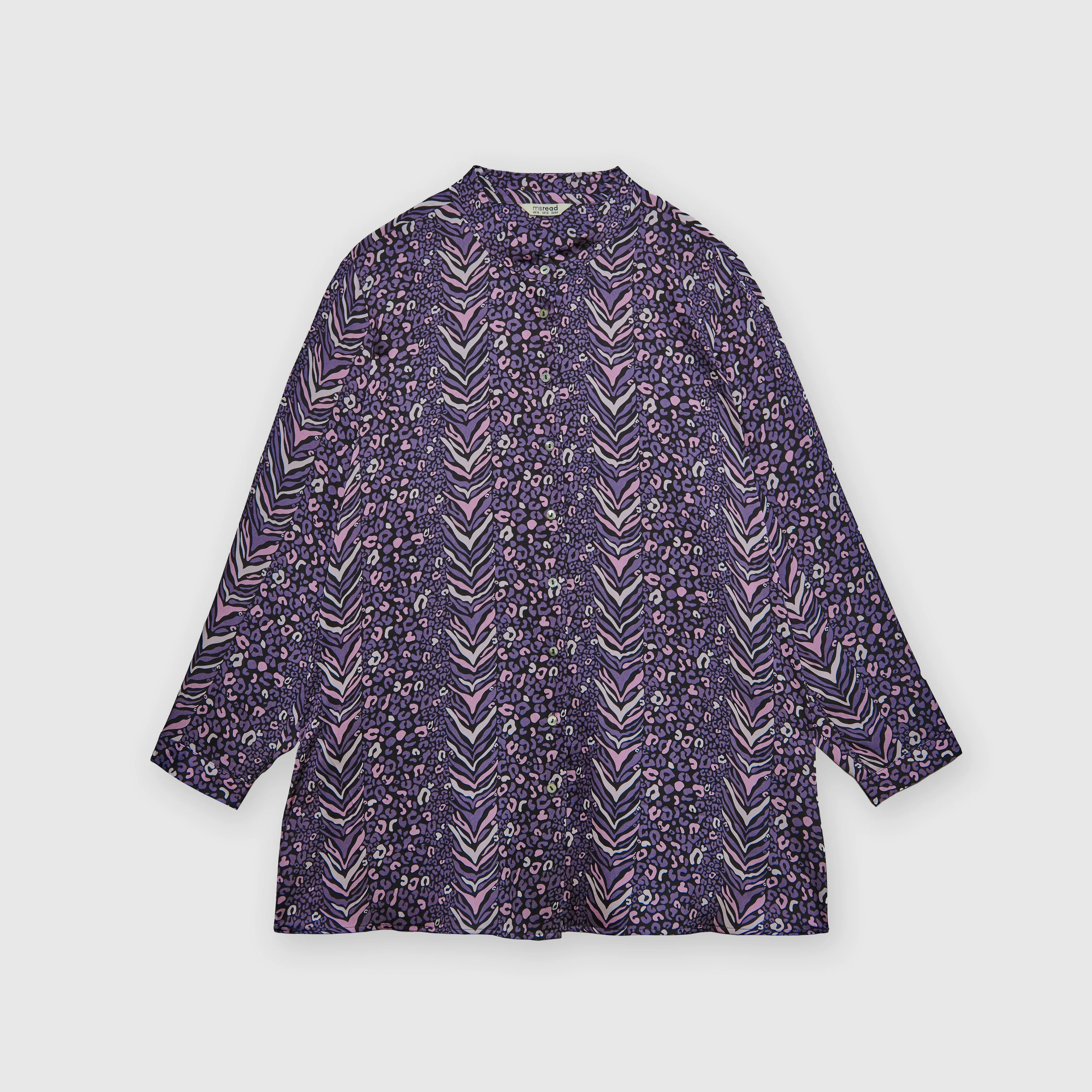 Printed Stand Collar Shirt