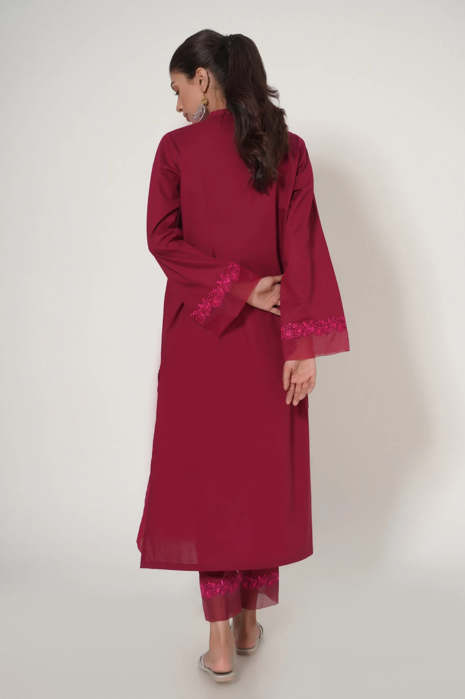 Unstitched 2 Piece Embroidered Slub Cambric Suit