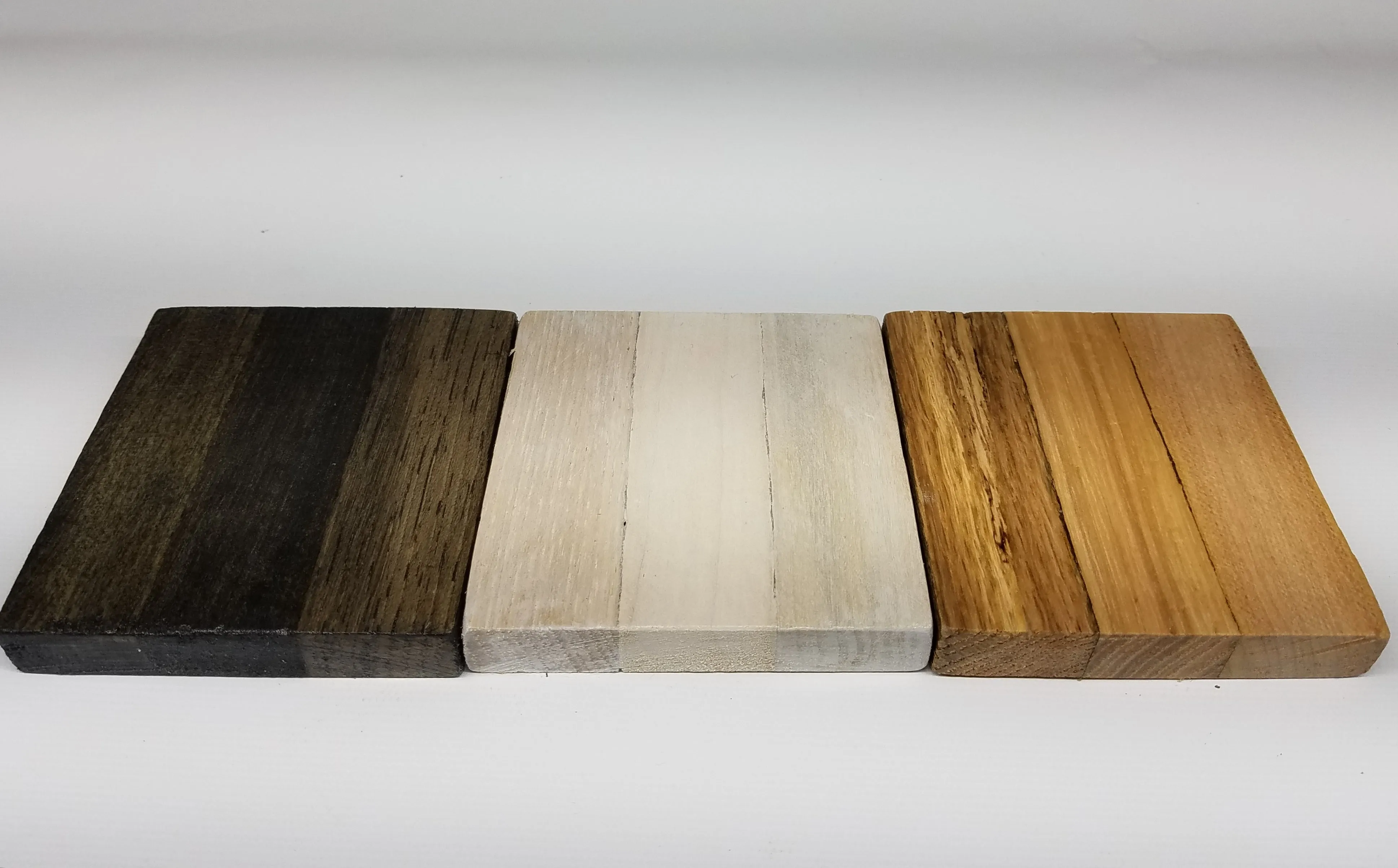Wooden Coasters Made From Reclaimed Tobacco Sticks- Set of Four- Rustic- Farmhouse- Dark- White- Natural- Gift- Home Decor- Stocking Stuffer