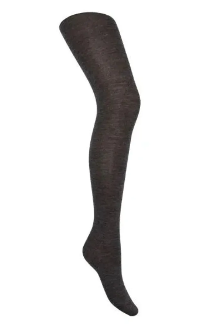 Wool / Cotton Doubleface Tights Noir