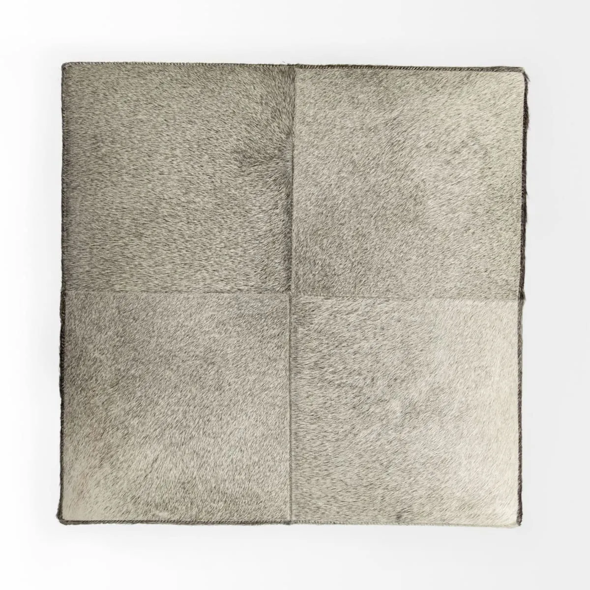 Zahavi Ottoman Grey Hair-On-Hide