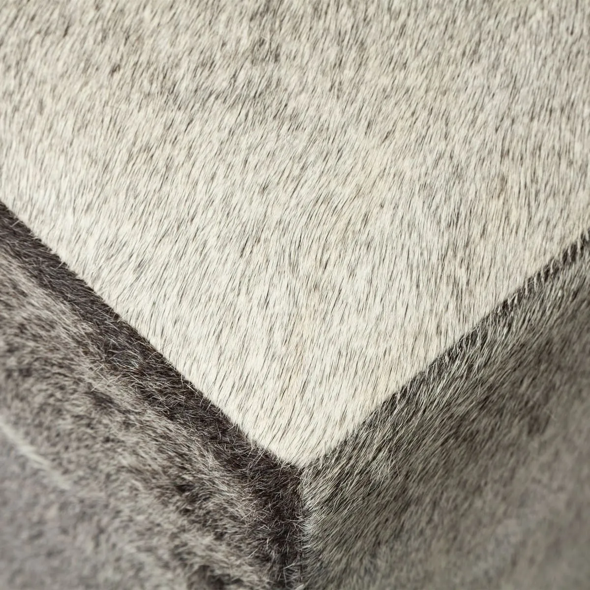 Zahavi Ottoman Grey Hair-On-Hide