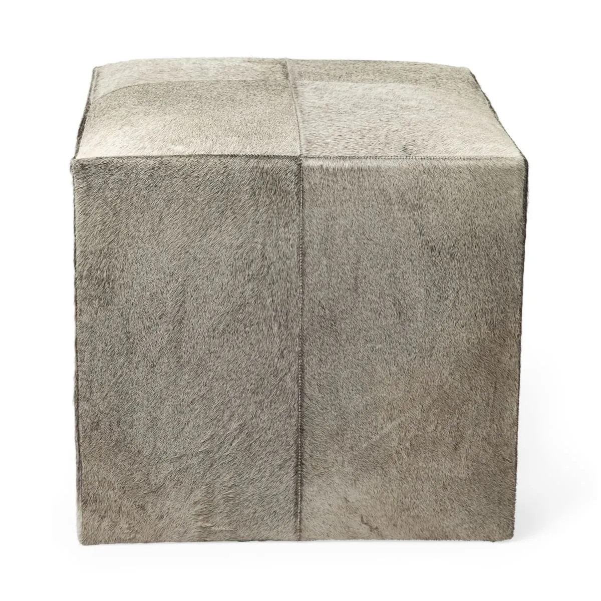 Zahavi Ottoman Grey Hair-On-Hide